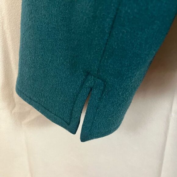 Jones New York Women’s Vintage Jacket Blazer Wool Front Zip Fully Lined Teal M - Picture 6 of 10
